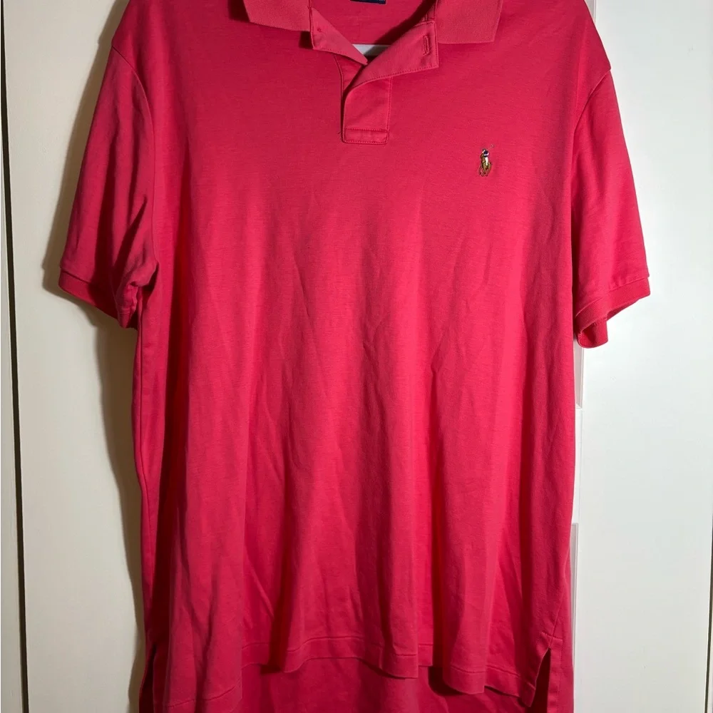 POLO Ralph Lauren Pima Soft‎ Touch Polo Size XL Coral Pink